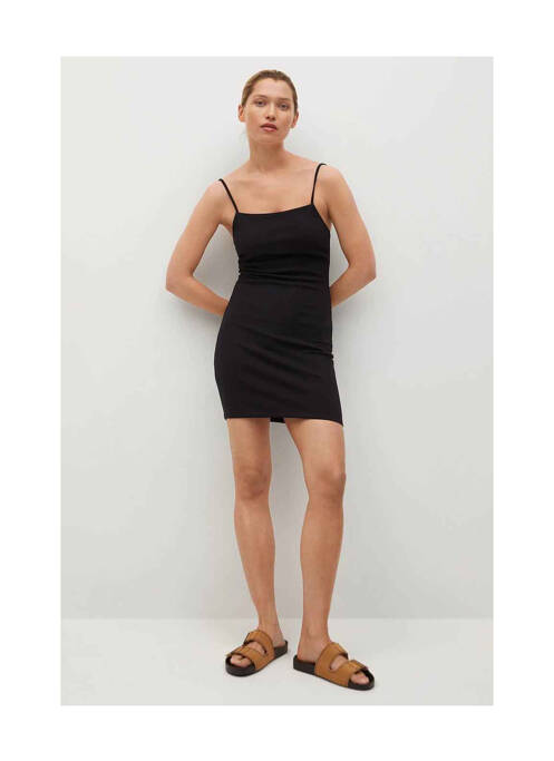 Robe courte noir MANGO pour femme