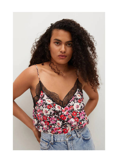 Top noir MANGO pour femme