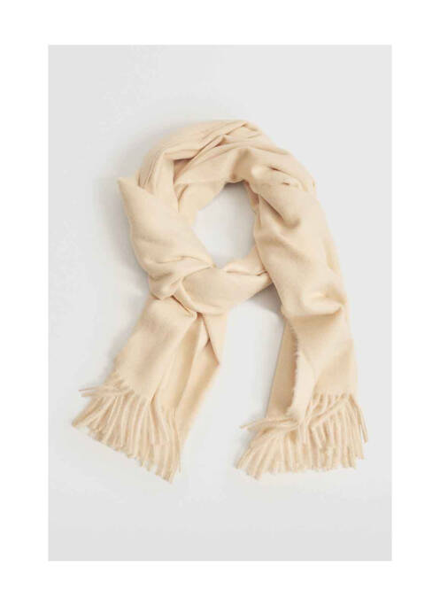 Echarpe beige MANGO femme