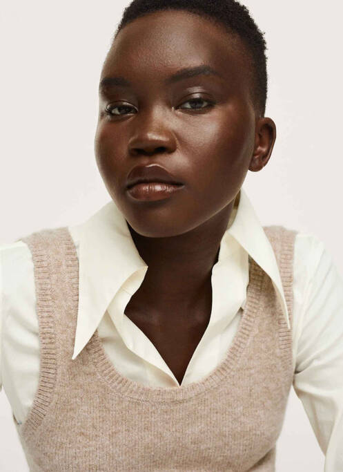 Débardeur beige MANGO pour femme