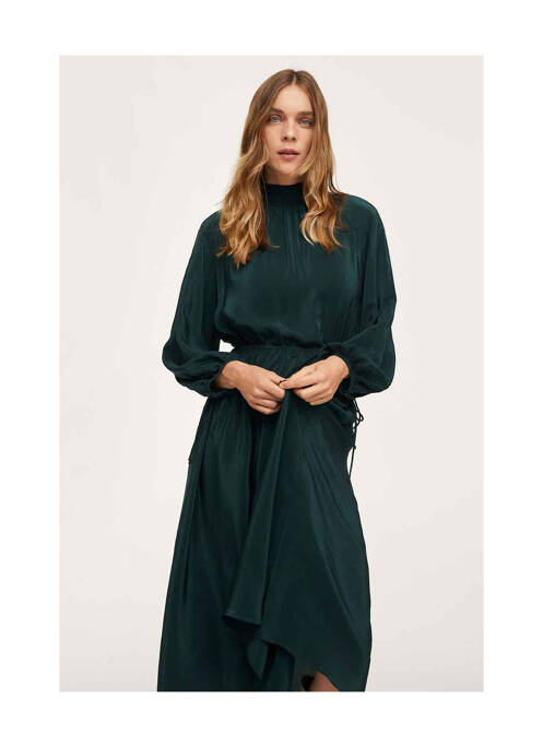 Robe longue vert MANGO pour femme