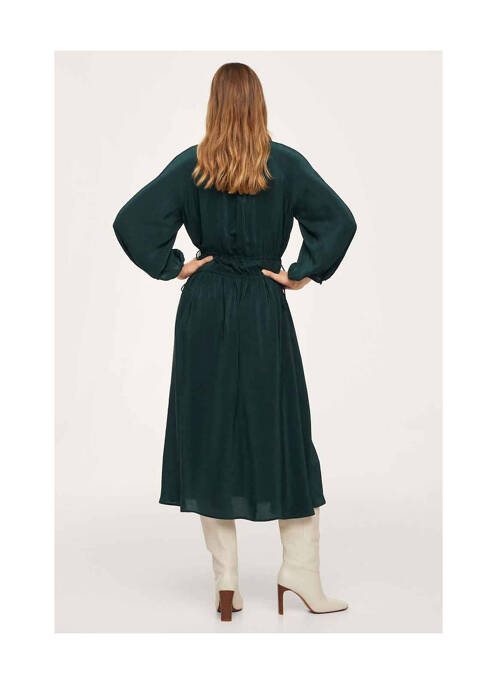 Robe longue vert MANGO pour femme