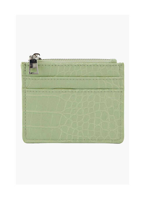 Porte-monnaie vert PIECES femme