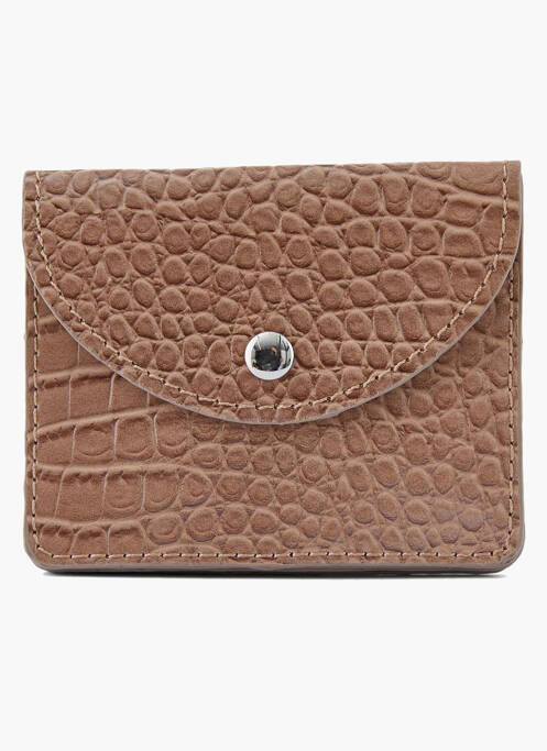 Porte-monnaie marron PIECES femme