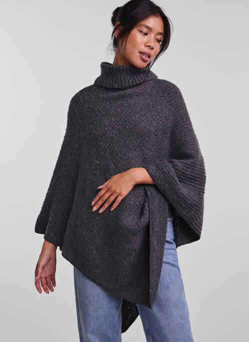 Poncho gris PIECES femme