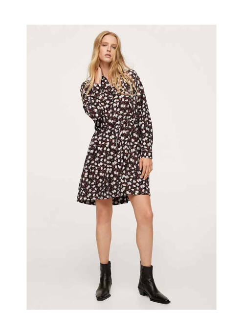 Robe courte noir MANGO pour femme