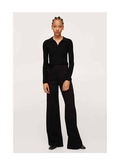 Pantalon droit noir MANGO pour femme