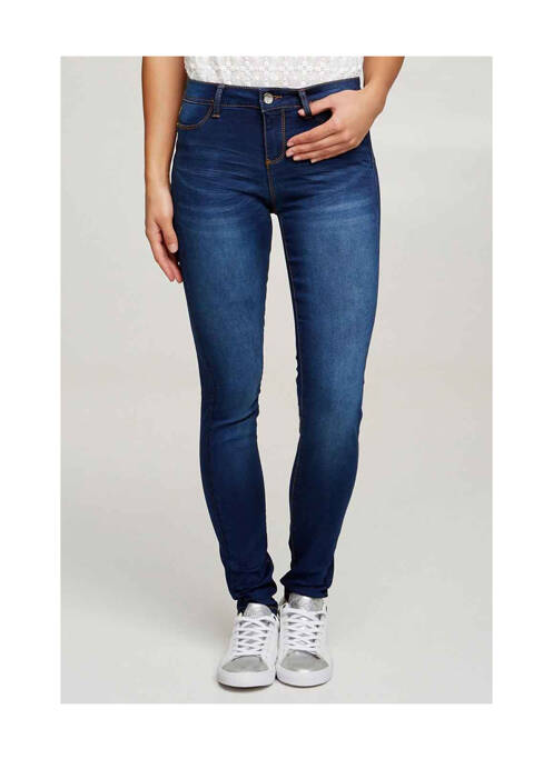 Jeans skinny bleu DESIGUAL pour femme