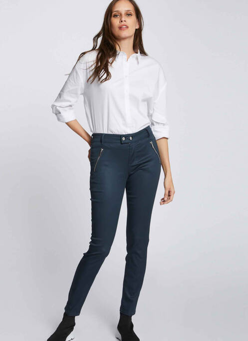 Pantalon slim bleu MORGAN pour femme