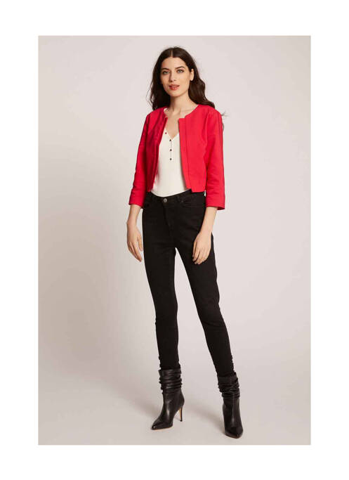 Gilet manches longues rose MORGAN femme