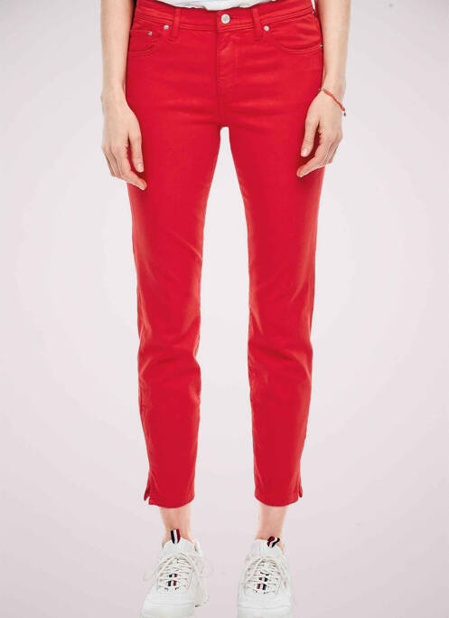 Jeans coupe slim rouge S.OLIVER pour femme