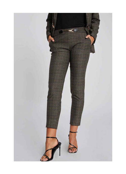 Pantalon chino marron MORGAN pour femme