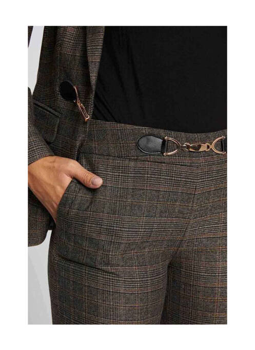 Pantalon chino marron MORGAN pour femme