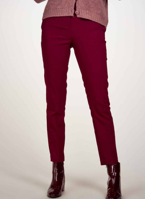 Pantalon chino rouge MORGAN pour femme