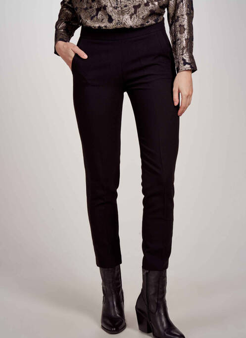 Pantalon chino noir MORGAN femme