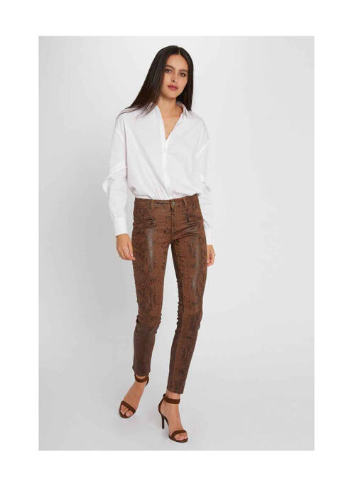 Jeans skinny marron MORGAN pour femme