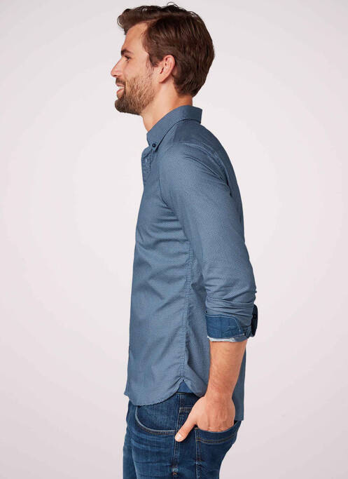 Chemise manches longues bleu TOM TAILOR homme