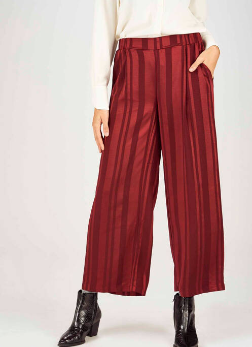 Pantalon flare rouge FRANSA pour femme