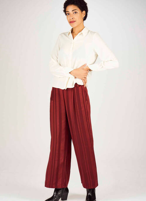 Pantalon flare rouge FRANSA pour femme