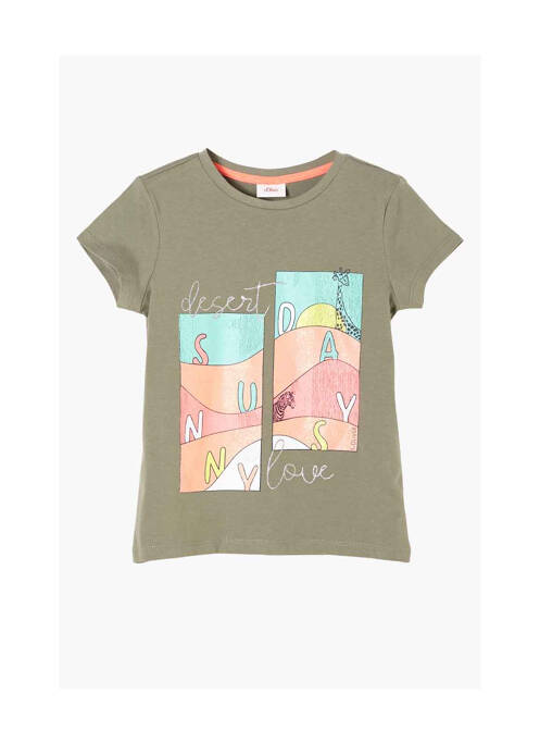 T-shirt vert S.OLIVER pour fille