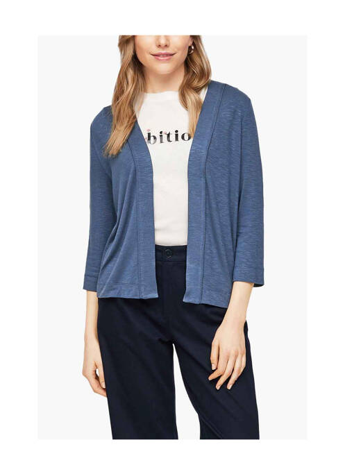 Gilet manches longues bleu S.OLIVER pour femme