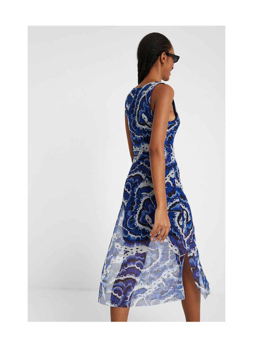 Robe mi-longue bleu DESIGUAL pour femme