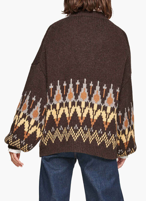 Gilet manches longues marron S.OLIVER pour femme