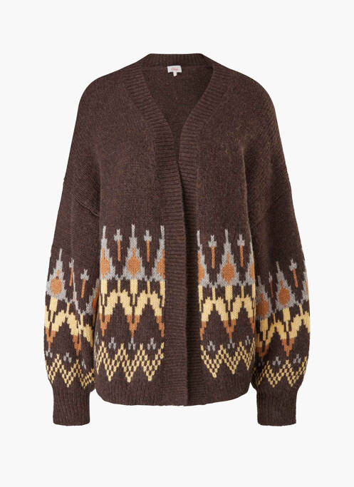 Gilet manches longues marron S.OLIVER pour femme