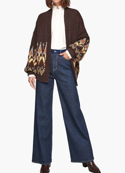 Gilet manches longues marron S.OLIVER pour femme