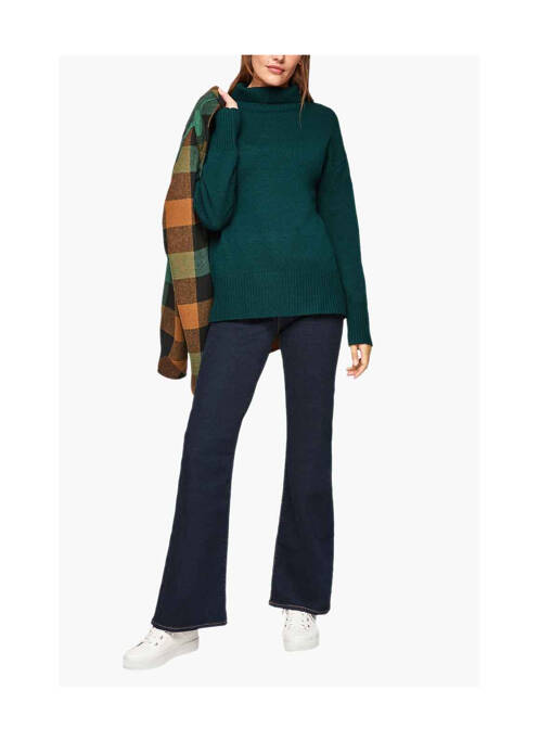 Pull col roulé vert S.OLIVER pour femme