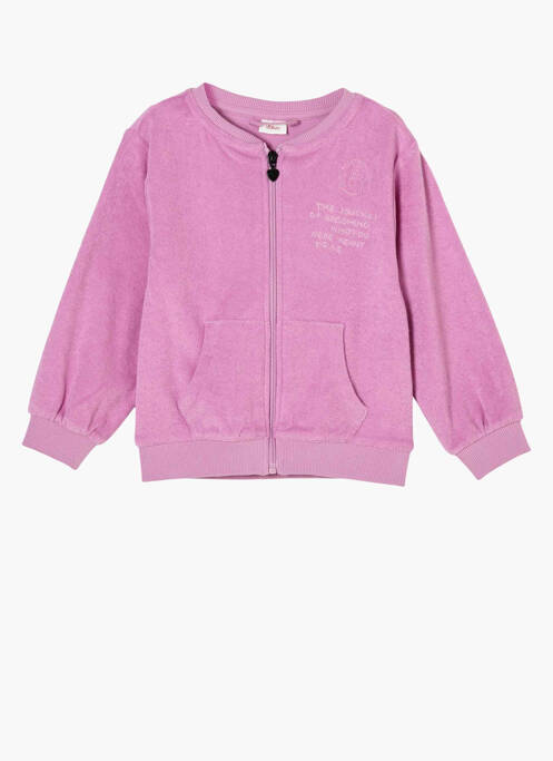 Gilet manches longues rose S.OLIVER pour fille