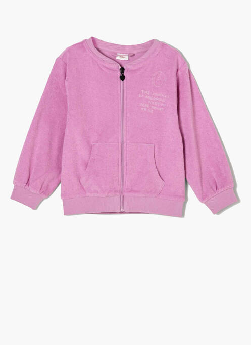 Gilet manches longues rose S.OLIVER pour fille