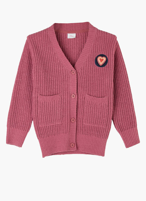 Gilet manches longues rose S.OLIVER pour fille
