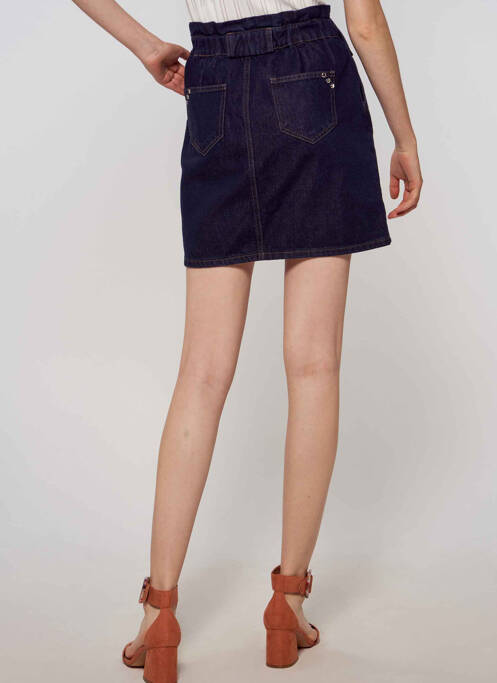 Jupe courte bleu MORGAN pour femme