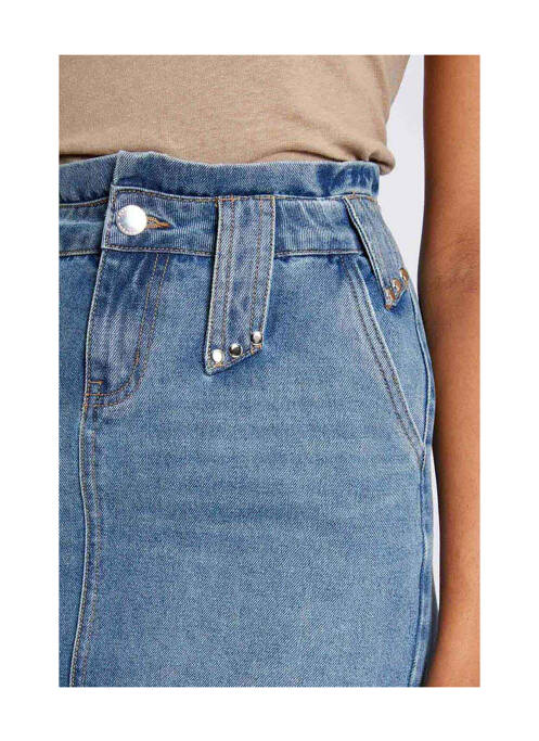 Jupe courte bleu MORGAN pour femme