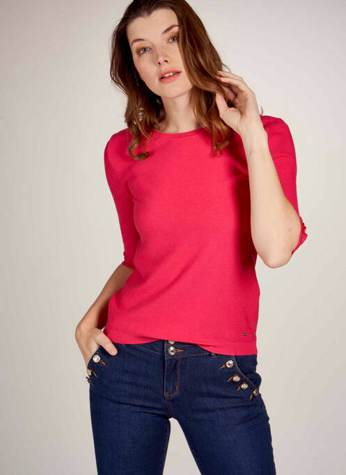 Pull rose MORGAN femme