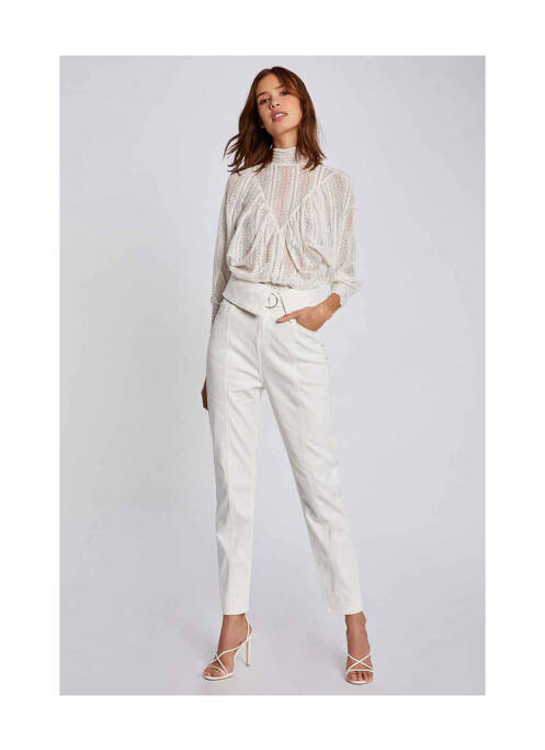 Pantalon slim beige MORGAN pour femme