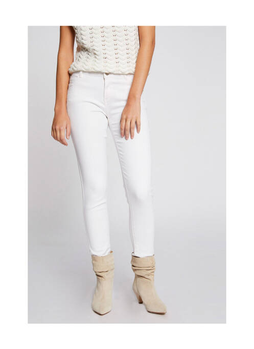 Jeans coupe slim blanc MORGAN pour femme