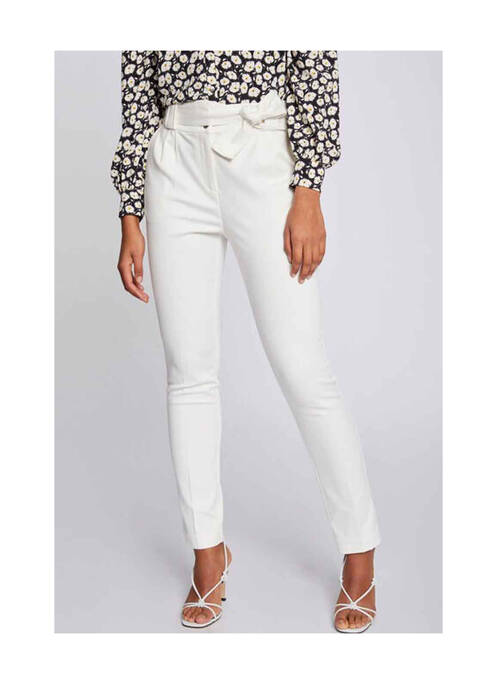 Pantalon chino blanc MORGAN pour femme