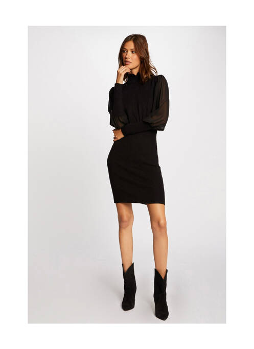 Robe mi-longue noir MORGAN pour femme