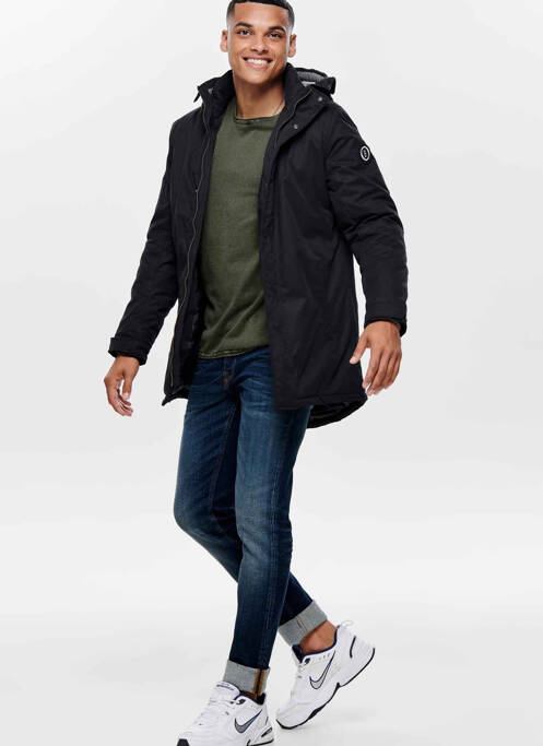 Veste casual noir ONLY&SONS pour homme