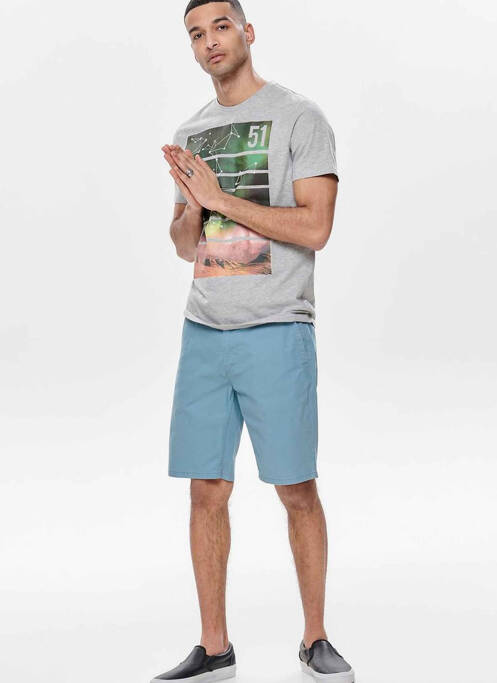 Short bleu ONLY&SONS homme