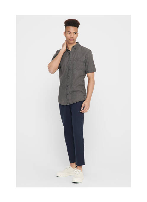 Pantalon chino taupe ONLY&SONS pour homme