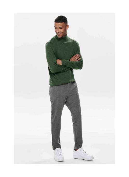 Pantalon chino gris ONLY&SONS pour homme