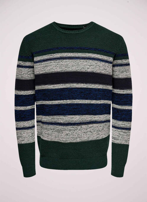 Pull vert ONLY&SONS pour homme