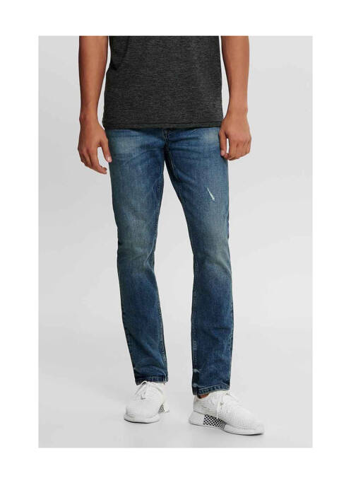 Jeans coupe slim bleu ONLY&SONS pour homme