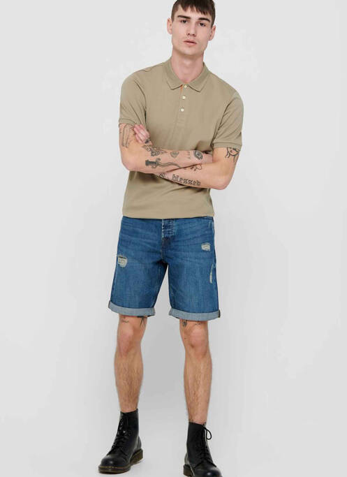 Short bleu ONLY&SONS homme