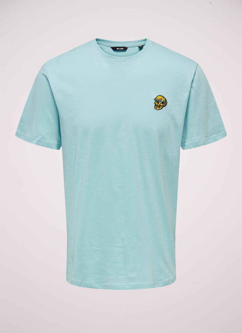 T-shirt bleu ONLY&SONS pour homme