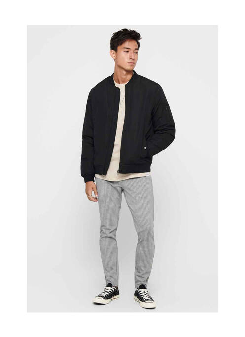 Veste casual noir ONLY&SONS pour homme