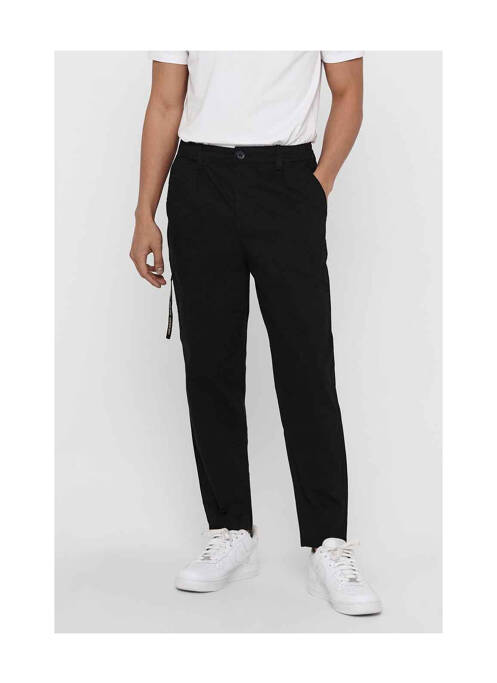 Pantalon chino noir ONLY&SONS pour homme